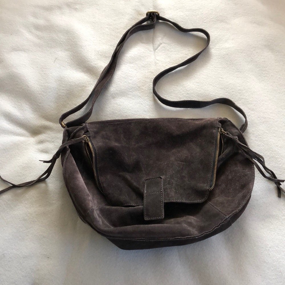 Anthropologie suede bag